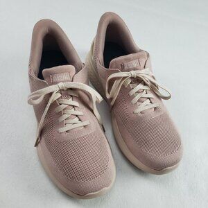 Kizik Athens Hands Free Sneaker Mens 10 Women 11.5 Pink Knit Lace Up Casual Shoe